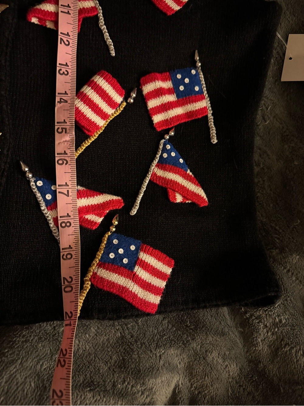 Michael Simon vintage 90s NWOT American flag patriotic USA America sweater vest - Picture 11 of 11